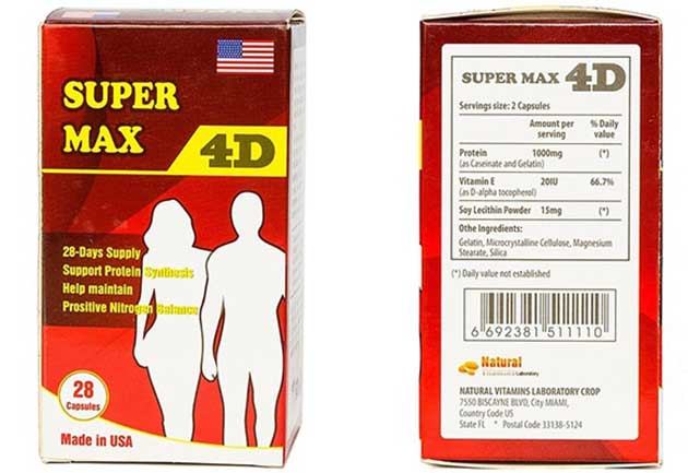 Thành phần có trong Super Max 4D