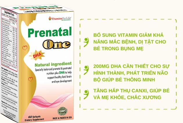 Công dụng chính của viên uống Prenatal One