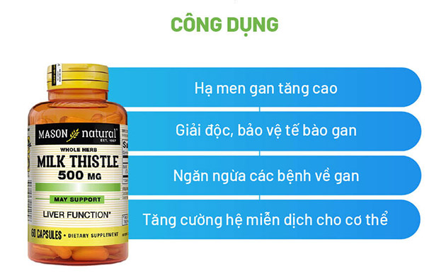 Công dụng của viên uống Mason Milk Thistle