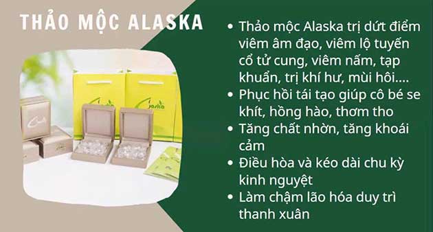 Công dụng của Viên đặt phụ khoa Alaska